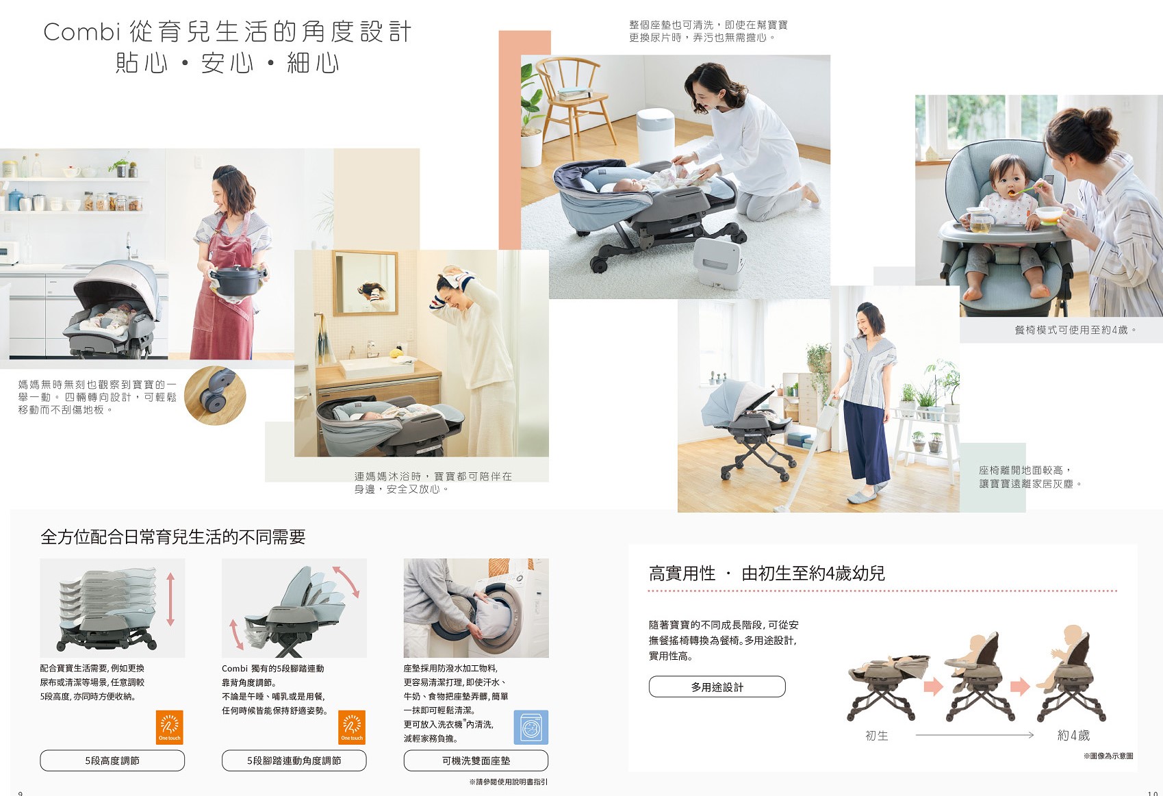 日本 Combi High Chair BEDi Long 安撫餐搖椅 [手動版] 1色