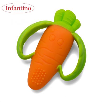 美國 Infantino 小蘿蔔造型牙膠 Teether 嬰兒 牙齒咬環 咬牙器 BB牙膠玩具 牙膠INV216216