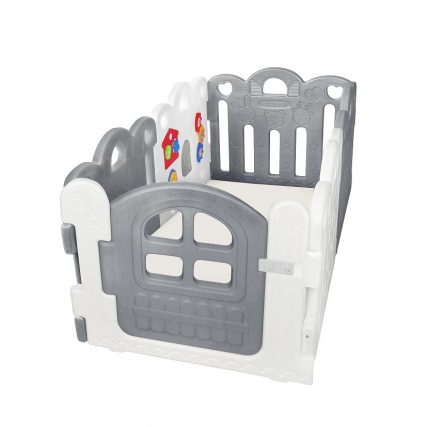 韓國 Haenim Toy Petit 6P寶寶屋地墊套裝附有面板固定扣 － 灰色 + 白色
