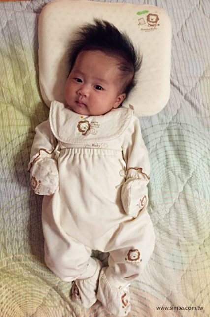 台灣 Simba 小獅王辛巴 幼兒防偏頭 初生嬰兒枕頭 BB枕頭 護頭枕 有機棉乳膠枕
