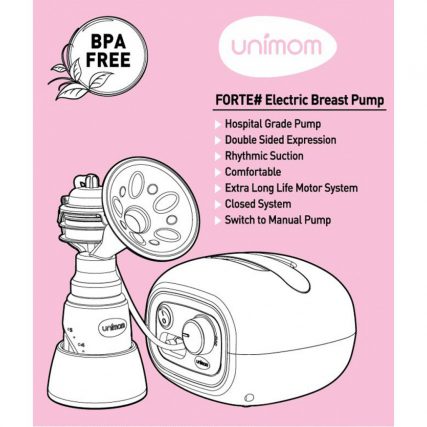 韓國 Unimom 泵奶機 人奶泵 吸乳器 吸奶器 Double Breast Pump 電奶泵 電動奶泵 醫院級 Forte 電動雙乳泵連手泵配件