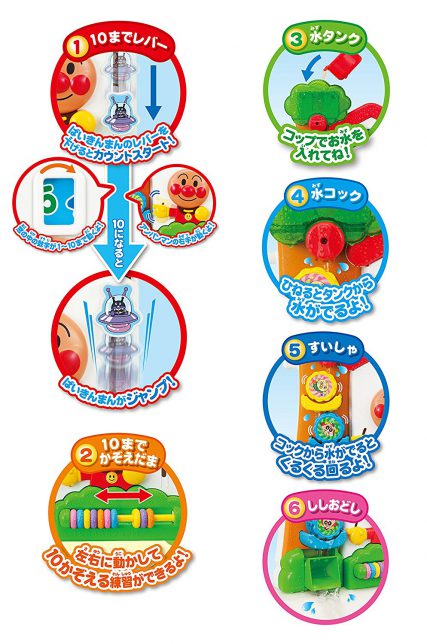 日本 Anpanman 麵包超人 玩具 沖涼玩具 洗澡玩具 浴室玩具 玩水 10秒倒數洗澡玩具