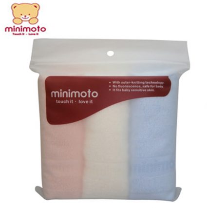 Minimoto 柔軟嬰兒毛巾 3條裝 50 x 25cm