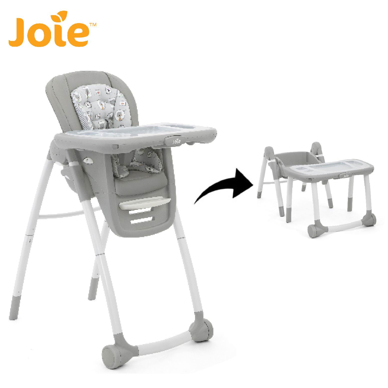 英國 Joie multiply™ 6合1 成長型多用途餐椅 - 小動物