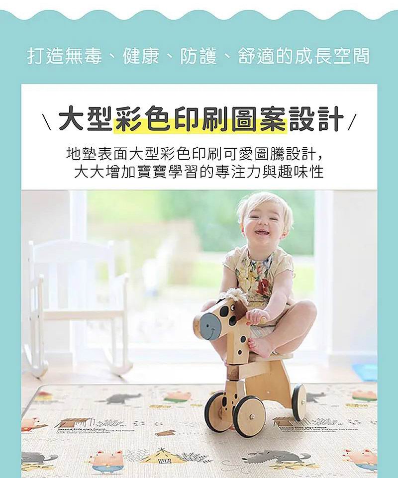 Parklon Prime Living 雙面包邊地墊 [150 x 200 cm] - Balloon Alphabet + Downtown [雙面]