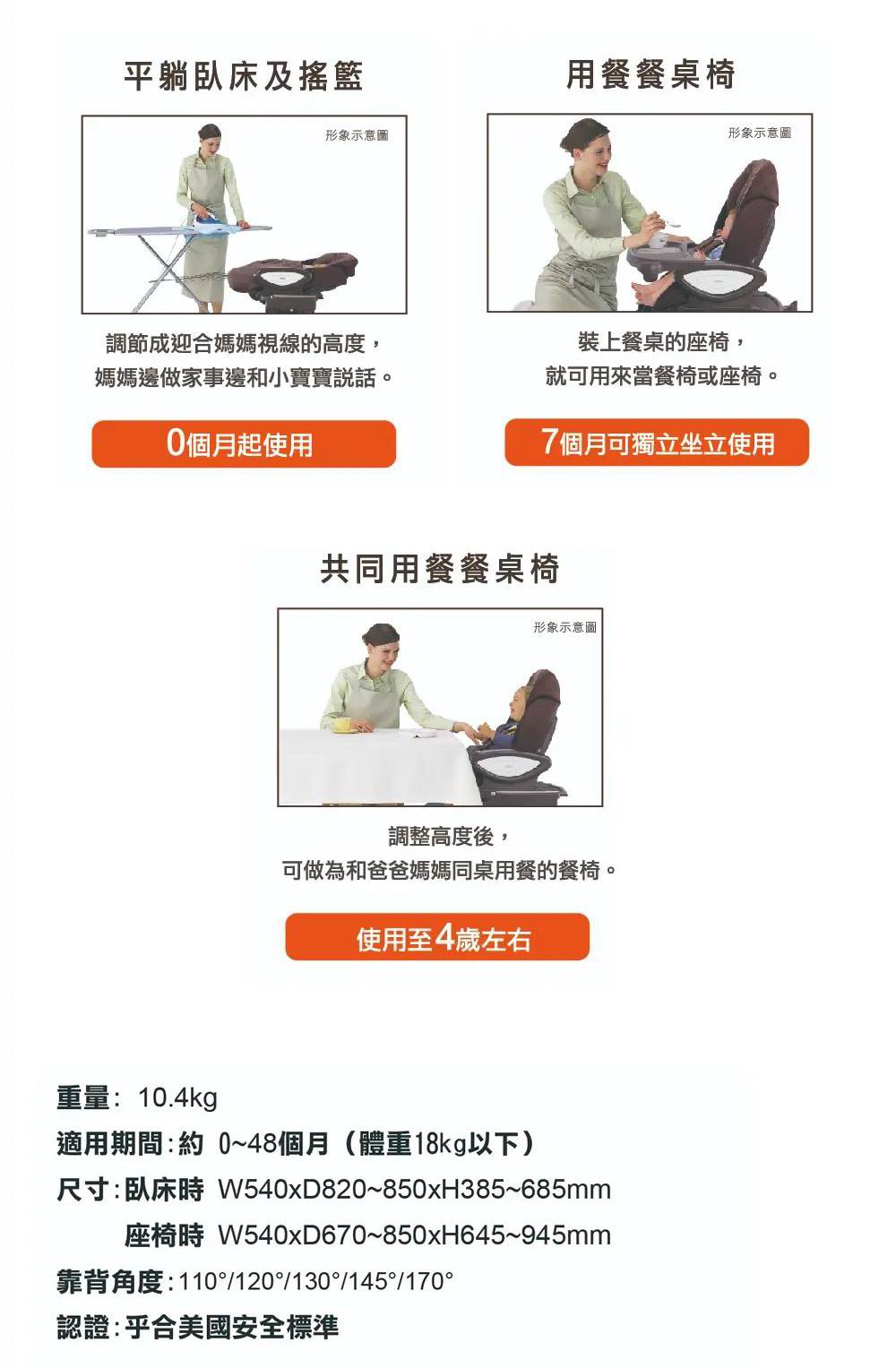 Aprica YuraLism STD 高低調節餐椅搖床 [藍白條紋]
