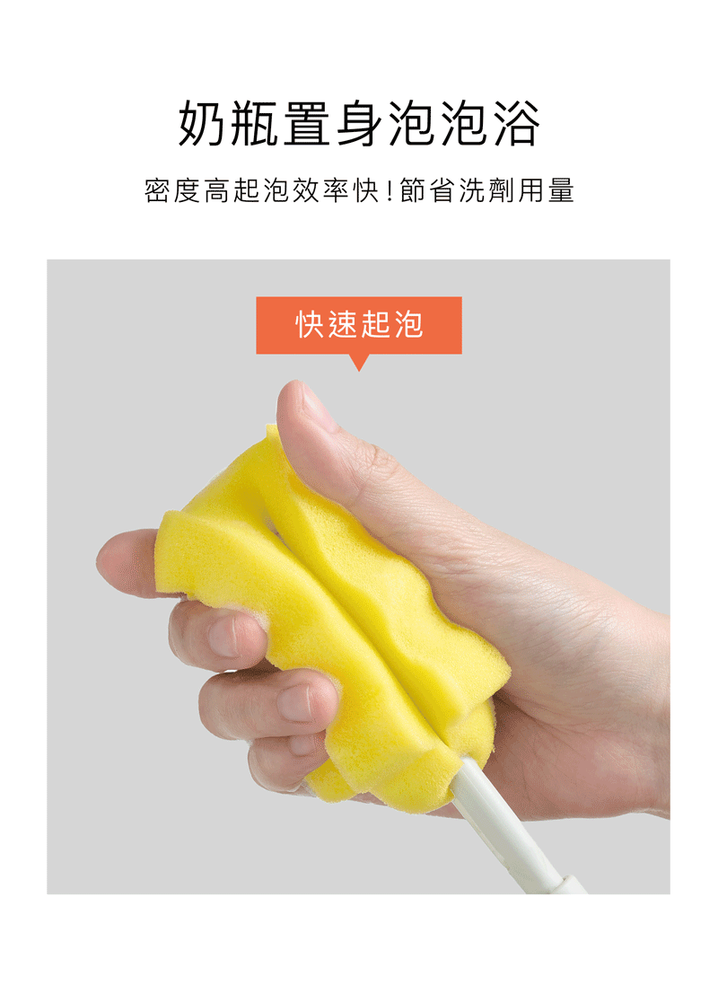Simba 超柔無垢海綿快拆旋轉奶瓶刷 [海綿奶樽刷]