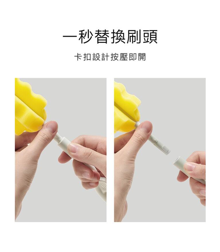 Simba 超柔無垢海綿快拆旋轉奶瓶刷 [海綿奶樽刷]