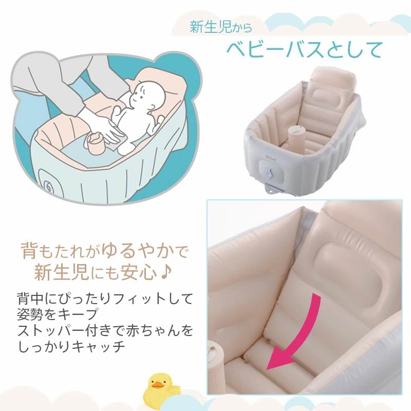Richell 充氣浴盆 Baby Bath Step Up [新生兒 ~ 12個月]