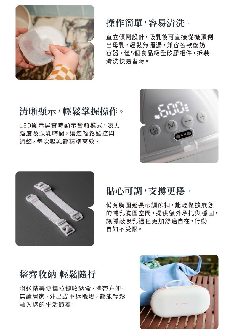 Tommee Tippee 輕裝穿戴式雙邊電動吸乳器 [1對裝, 送收納盒]