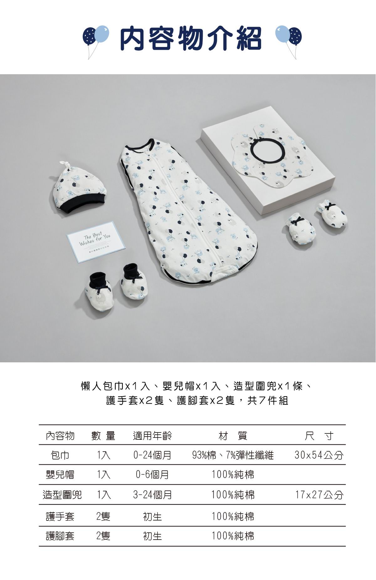Kuku 夢想氣球包巾禮盒