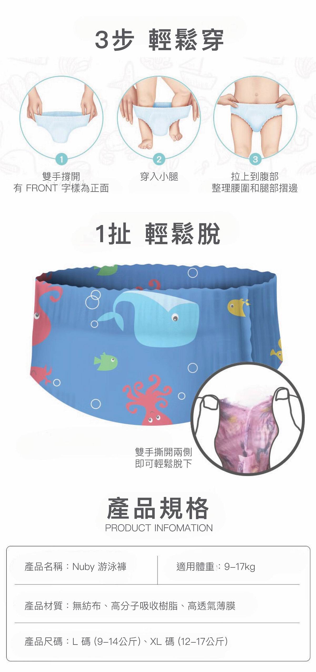 Nuby 游泳紙尿片 [3條]