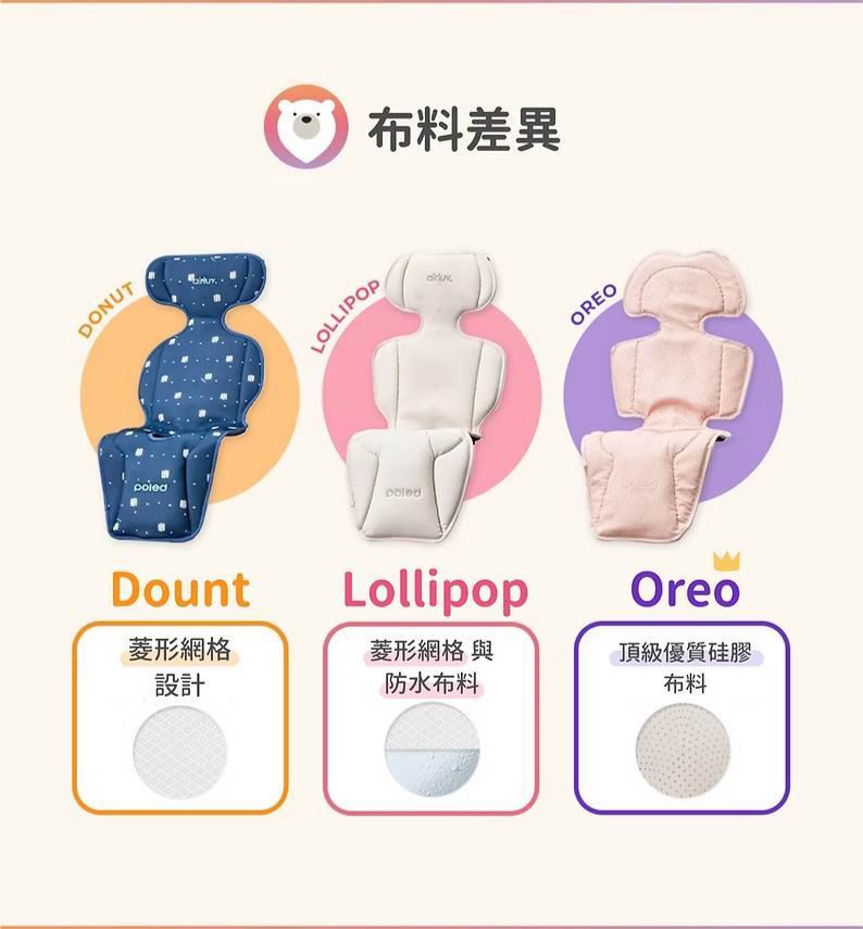 Poled AIRLUV4 Oreo 智能手推車涼感墊 - 附HEPA13濾網