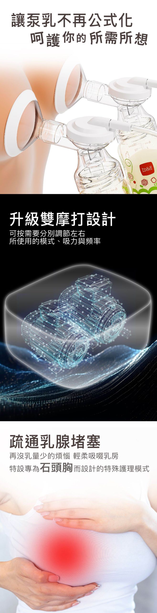 瑞士 b&h Swiss Hera B 醫院級電動雙摩打奶泵 | 智能變頻防逆流電動奶泵 (香港行貨)