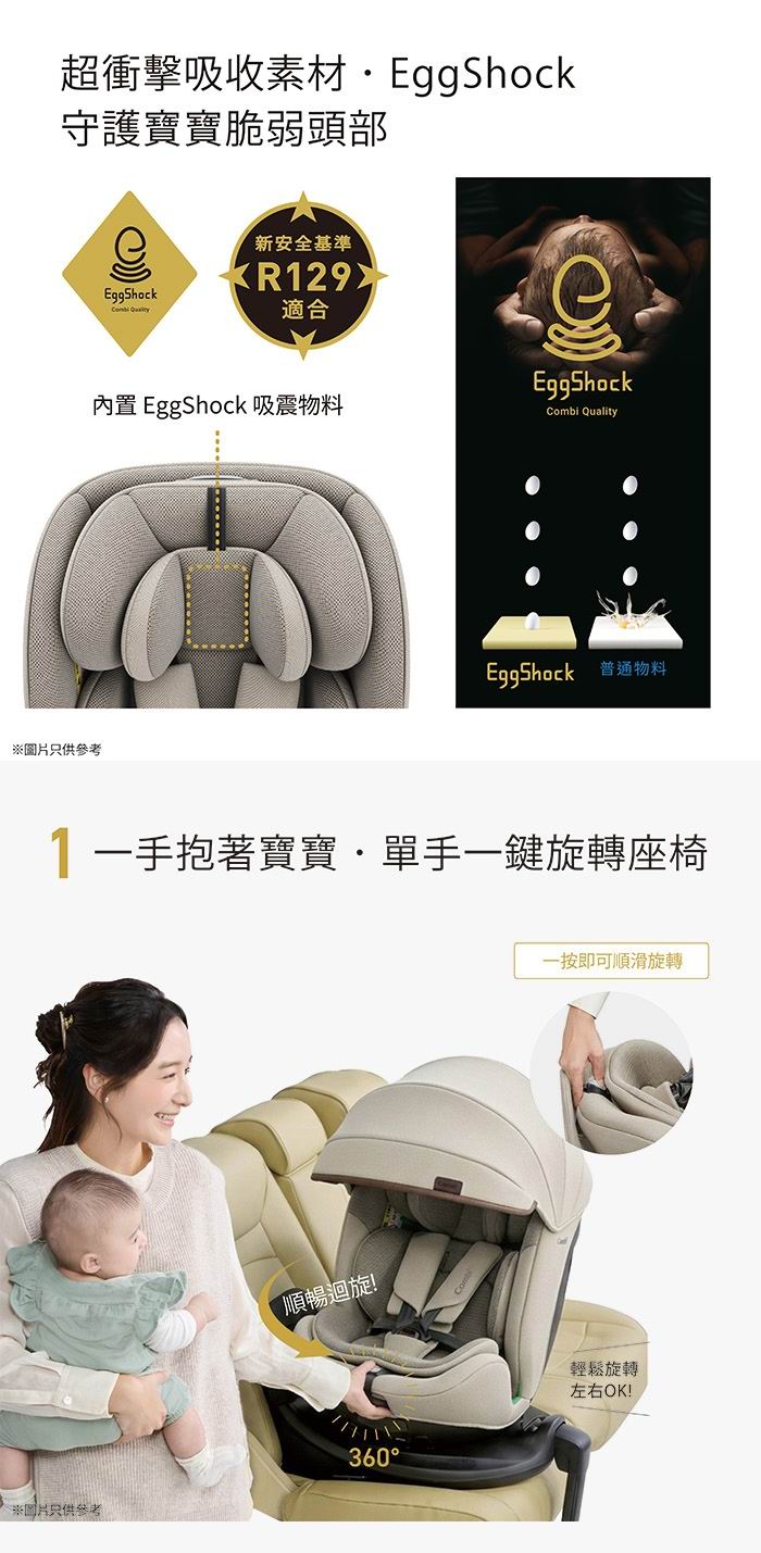 Combi Culmove Long Plus 360度單手旋轉示範