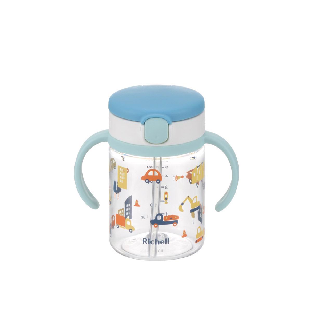 Richell AQ KN 吸管杯 200ml 藍色 Light Blue (SKU: 206792)