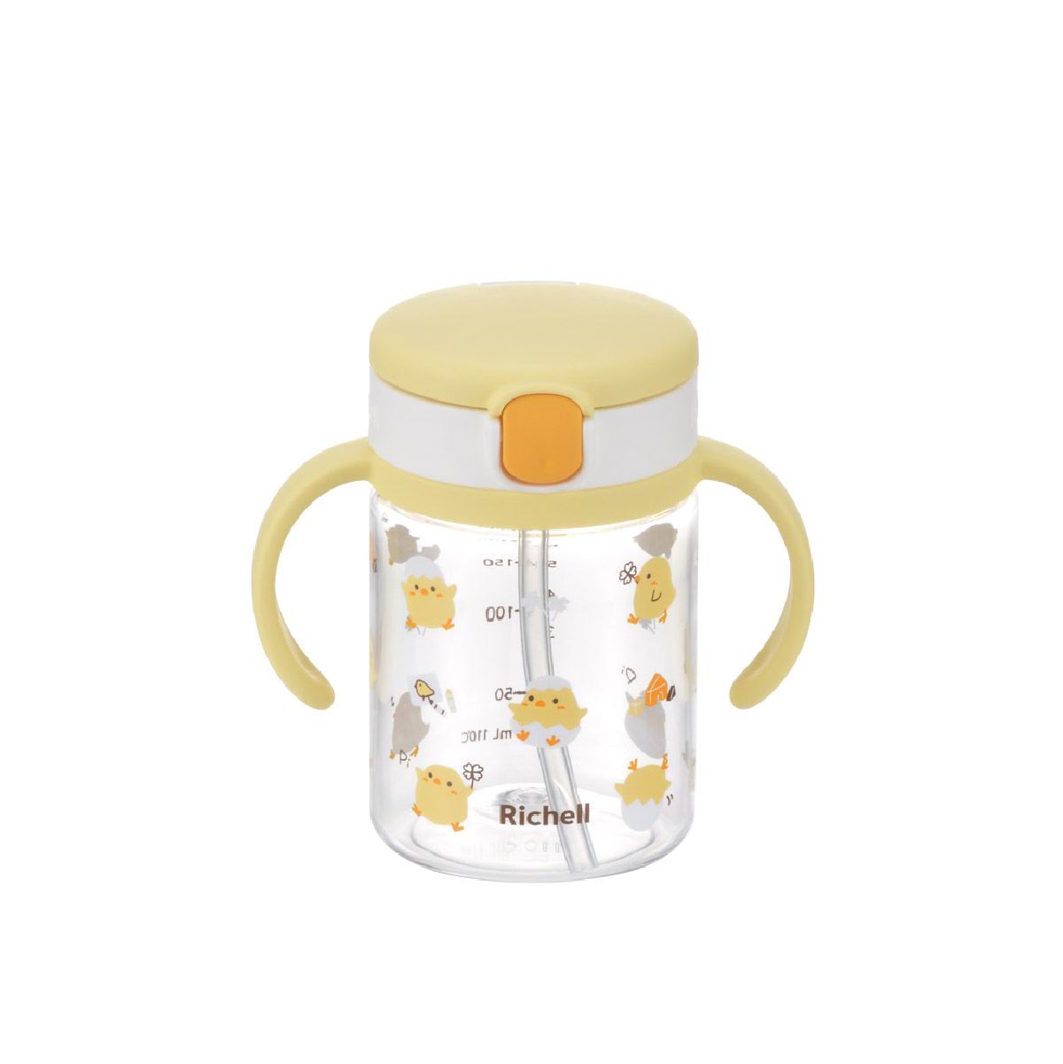 Richell AQ KN 吸管杯 200ml 黃色 Light Yellow (SKU: 206815)